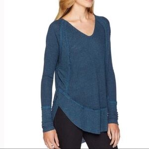 Free People We the Free Catalina Long Sleeve Thermal Secret Lagoon Blue Size M